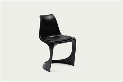 Modo 290 stol -  sort lakeret / læder arizona 100 sort  